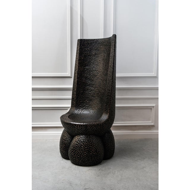 Masson Black Shell Chair by Grigorii Gorkovenko For Sale - Image 11 of 11