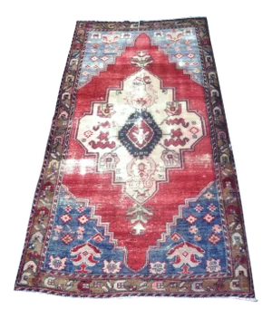 Vintage Distressed Traditional Turkish Handmade Area Rug