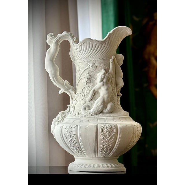Swedish Neoclassical Creamware Jug from Gustafsberg, Late 19th Century For Sale - Image 6 of 18