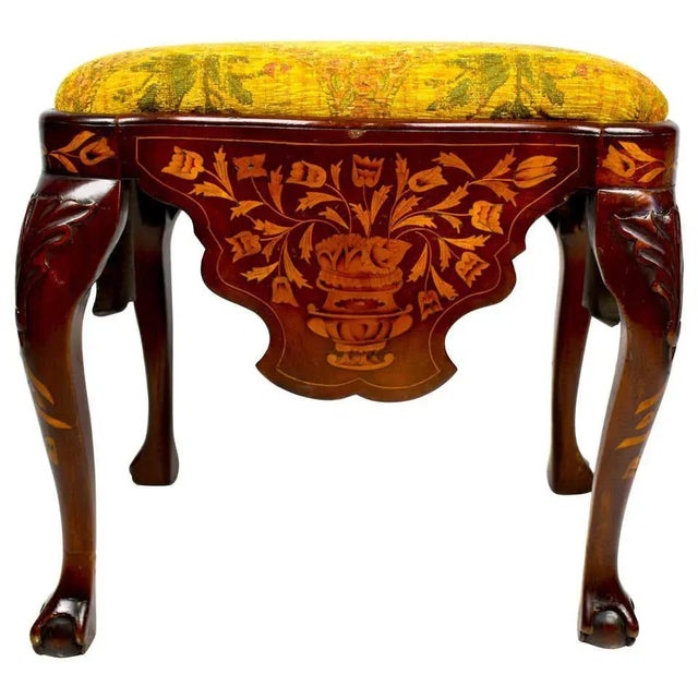 Dutch Marquetry Stool For Sale - Image 5 of 5