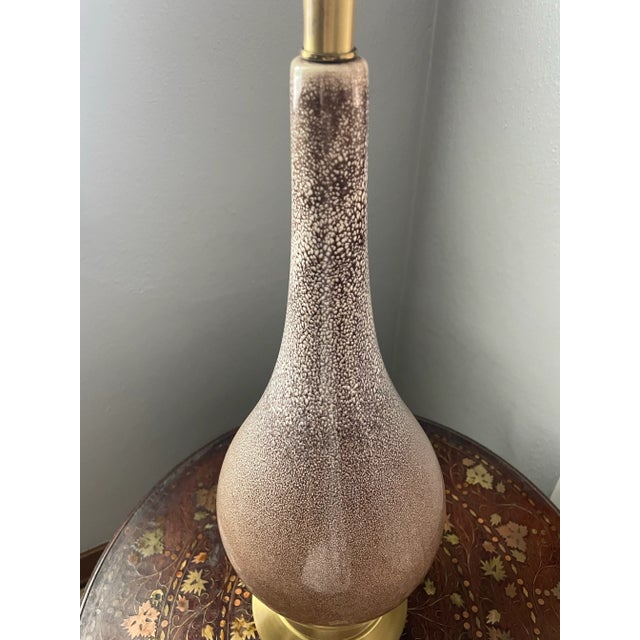 This lamp has a classic Mid-Century Modern Scandinavian design, but with a rare and beautiful textured finish with small...