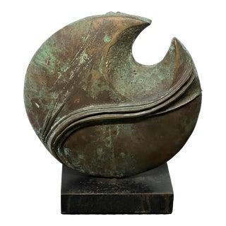 Sharon Spencer Abstract Bronze on Marble Base For Sale