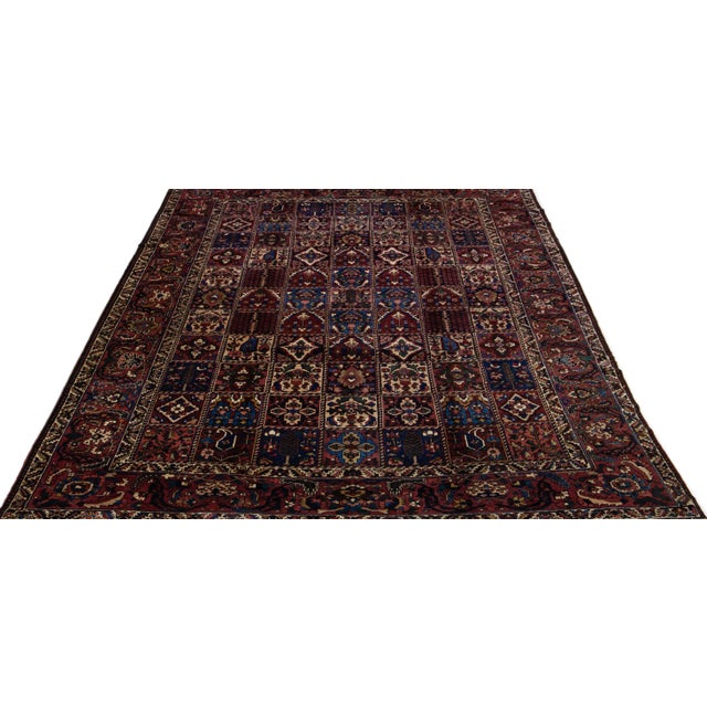 Persian 1920s Handmade Antique Persian Bakhtiari Wool Rug With Allover Multicolor Design For Sale - Image 3 of 7