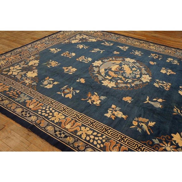 Antique Chinese Rug Distinguished Piece Cultural Sophistication of Early Qing For Sale - Image 4 of 9