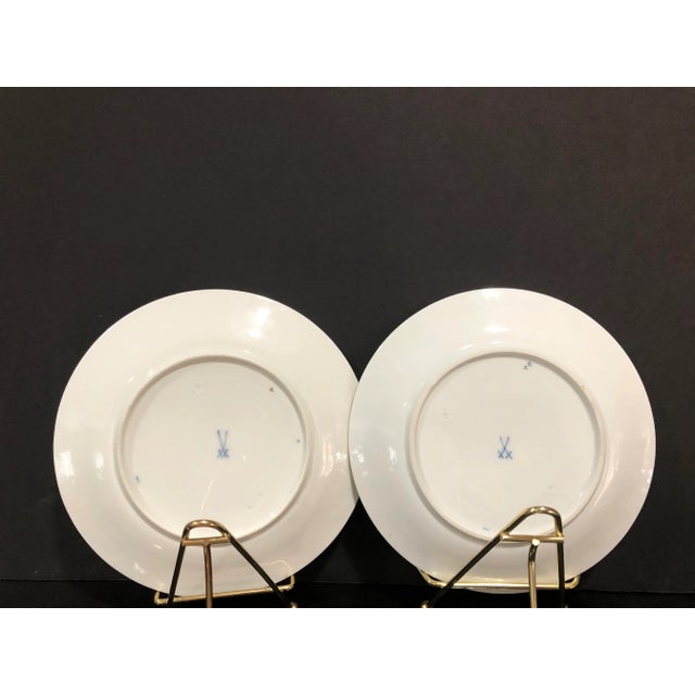 Ceramic Antique Meissen Porcelain Tray & Plates - Set of 3 For Sale - Image 7 of 9