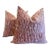 Raised Velvet Coral "Bedford Melon"-Pillows- a Pair For Sale