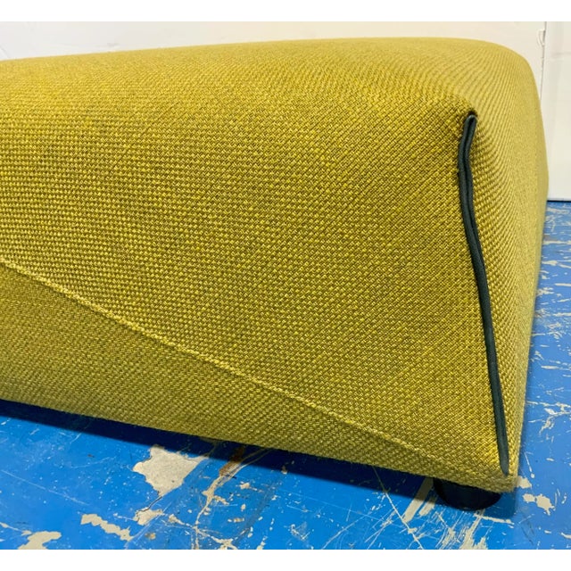 Mid-Century Modern Mid-Century Modern Style Chartreuse Cocktail Ottoman For Sale - Image 3 of 5