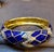 Blue Enamel & Diamond Bangle / Bracelet in 18 Karat Yellow Gold 80 Grams For Sale - Image 9 of 18
