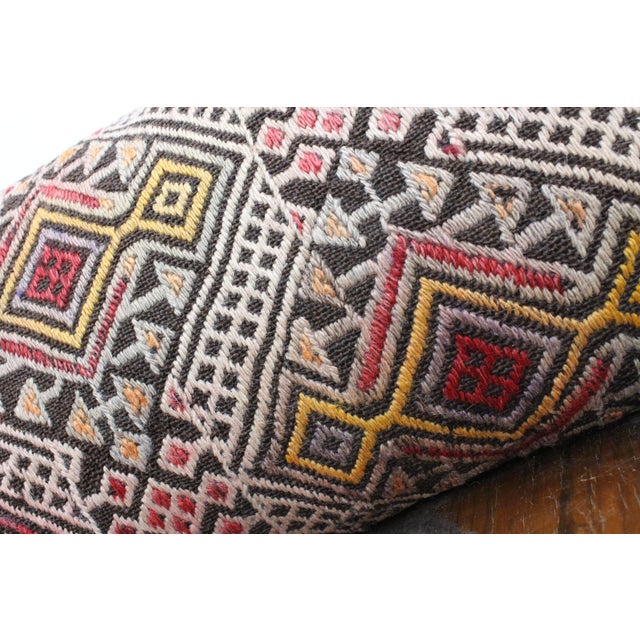 1960s Turkish Kilim Decorative Pillow Cover - 12"x19.5" For Sale - Image 5 of 11