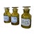 Mid-Century Modern Set of 3 Vintage Olive Green Toned Glass Apothecary Bottles With Glass Stoppers and Pharmacy Labels. For Sale - Image 3 of 9
