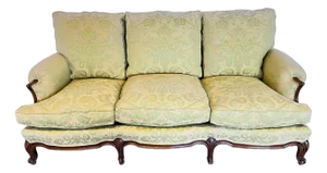 Vintage French Louis XVI Style Down Cushion Sofa