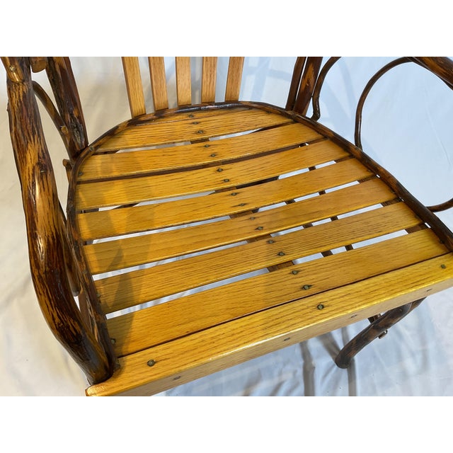 A Nice Vintage Adirondack Bentwood Armchair With A Tortoise Finish For Sale - Image 12 of 15
