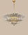 Mid-Century Modern Murano Palmette Chandelier in Clear Glass | 82 Hand-Blown Glass Elements, Italian Statement Ceiling Light For Sale - Image 3 of 4
