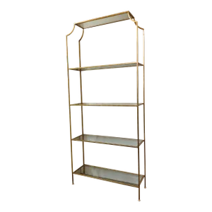 Worlds Away Modern Gold Chloe Etagere