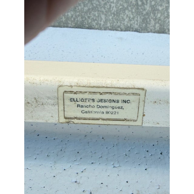 Ken Elliott Vintage Elliotts Design White Enameled King Headboard & Footboard Bed No Rails For Sale - Image 4 of 12