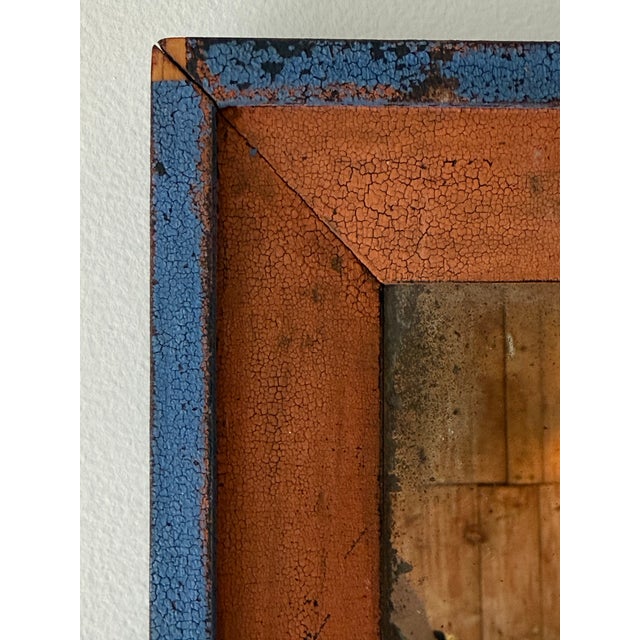 Late 19th Century Folk Art Painted Wall Mirror For Sale - Image 5 of 9