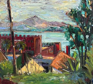 Expressionist Plein Air Original Oil Painting Sf Bay Area Hartman
