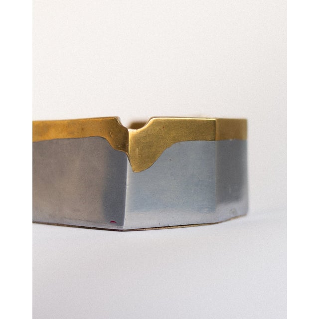 1980s Vintage Square Brass Ashtray by David Marshall, 1980s For Sale - Image 5 of 6