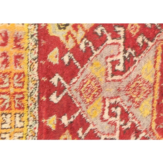 This1960s Turkish Tulu Rug is handcrafted with Angora wool on a kilim wool foundation in the Konya region of Central...
