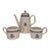 Vintage Vista Alegre "Blue Flower" Porcelain Coffee Service - 3 Pieces For Sale