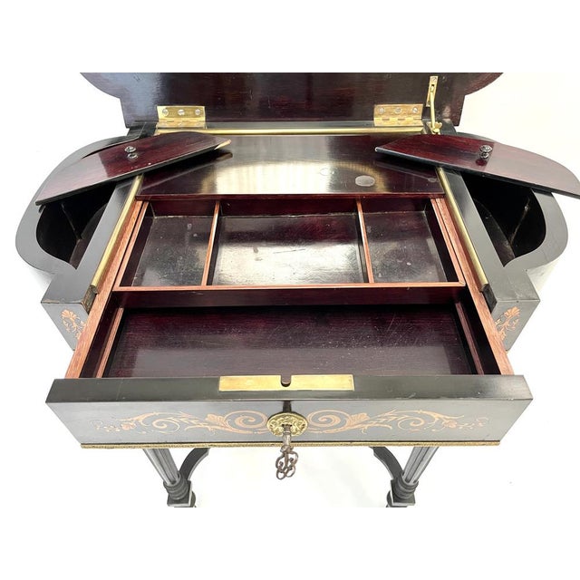 Napoleon III Table with Marquetry Decoration For Sale - Image 6 of 9