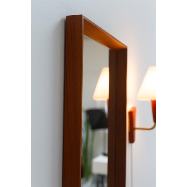 Mid-Century Danish Teak Hallway Mirror and Sconce, 1950s, Set of 2 For Sale - Image 13 of 18