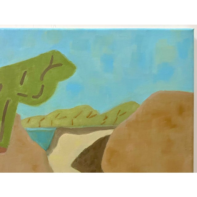 Abstract “Seaside Path” Oil on Linen by Nancy M. Vignola For Sale - Image 3 of 7