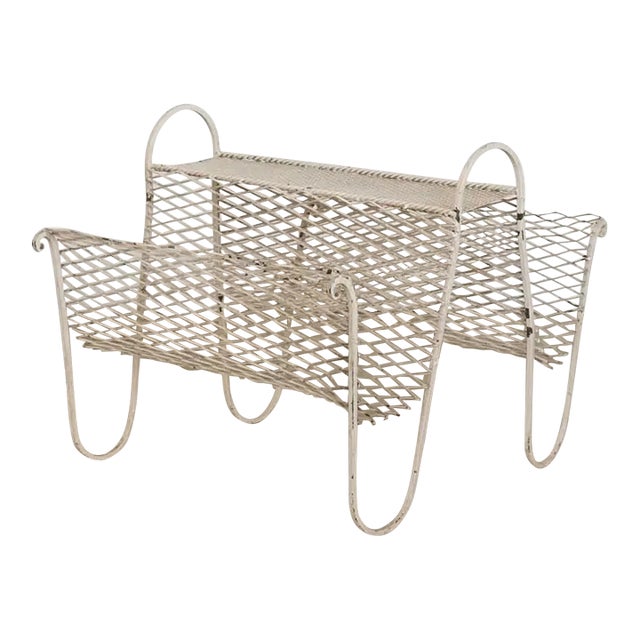1950s French Magazine Rack in the Style of Mathieu Matégot For Sale