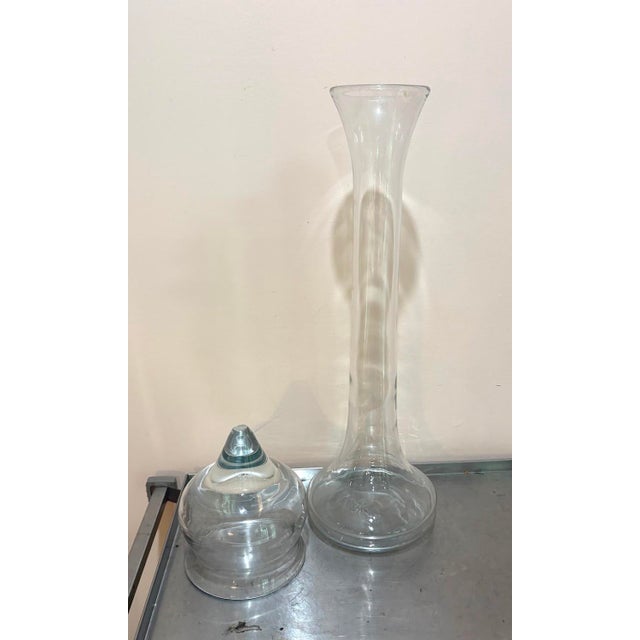 Mid-Century Modern Blenko Style Extra-Tall Candle / Floating Vase For Sale - Image 3 of 4