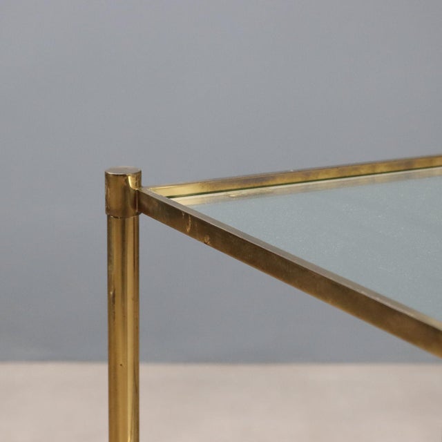 Vintage Brass Coffee Table with Double Glass Tops, 1970s For Sale - Image 3 of 8