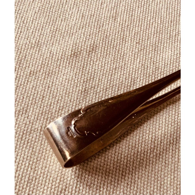 1930s Early 20th Century French Christofle Silver Plate Tongs - Art Nouveau/Deco Hybrid Design For Sale - Image 5 of 12