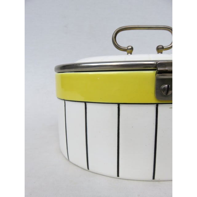 Art Deco Biscuit Box in Ceramic and Nickel-Plating, 1920s For Sale - Image 15 of 18