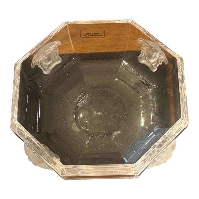 1990s Versace Rosenthal Medusa Crystal Dish – 14 Cm | Iconic Luxury Serveware | Original Box For Sale