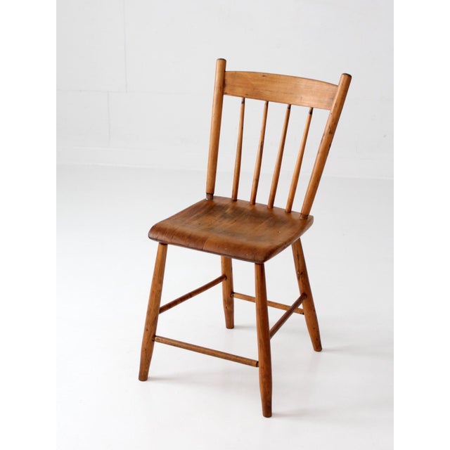 Antique Plank Seat Chair For Sale - Image 6 of 15