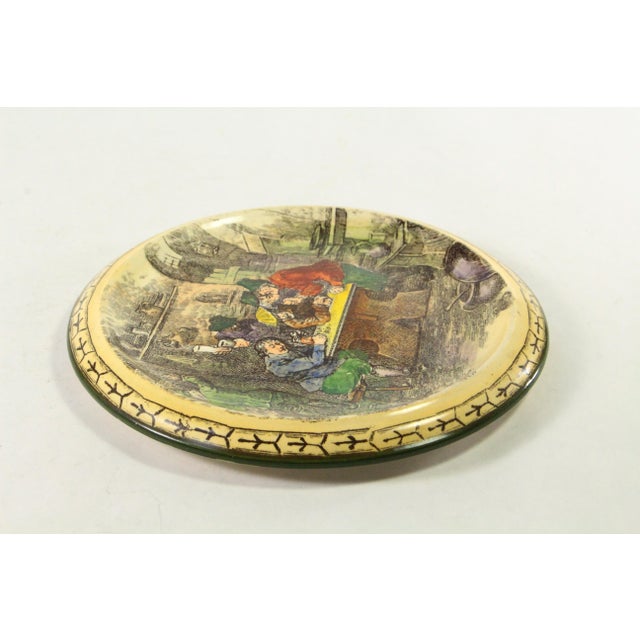 Royal Doulton 1900s Royal Doulton Underplate Trivet Sketches From Teniers Tavern Scene For Sale - Image 4 of 10