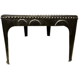 Vintage Riveted Worktable in Iron For Sale