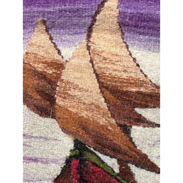 Mid-Century Modern Hand Woven Tapestry, 1960s For Sale - Image 6 of 17