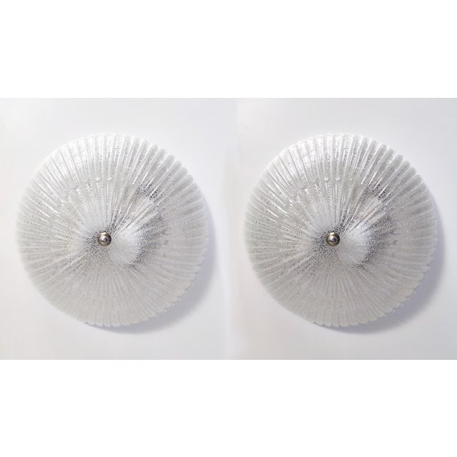 Vintage Round Murano Glass Ceiling Lights, 1970s, Set of 2 For Sale - Image 16 of 16