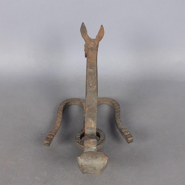 Wrought Iron Horse Hook Medieval Griffin Siena Sculpture by Simon Saronni For Sale - Image 5 of 16