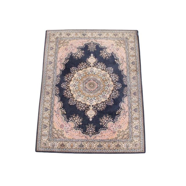 Rug with Pink and Dark Blue with Pattern For Sale - Image 9 of 9