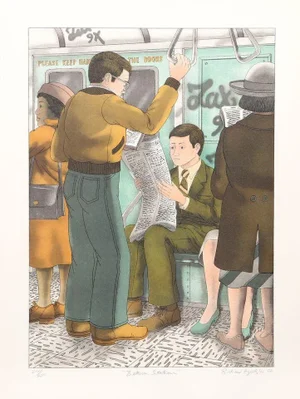 Richard Egielski, "Between Stations," Lithograph