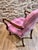 Raspberry Pink 1980s Pair of Rococo Style Upholstered Dining Chairs in Harris Tweed For Sale - Image 8 of 12