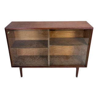 Sliding Glass Bookcase by Richard Hornby, 1960s For Sale