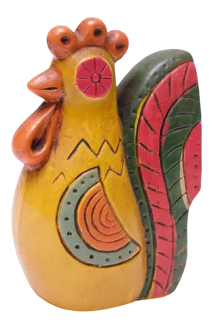 Mid-Century Japanese Paper Mache Rooster Bank