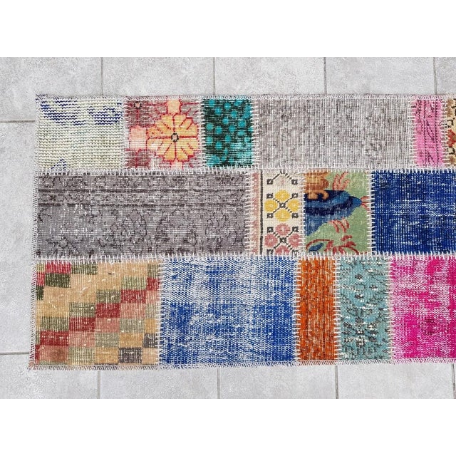 Decorative Wool Vintage Runner For Sale - Image 4 of 10