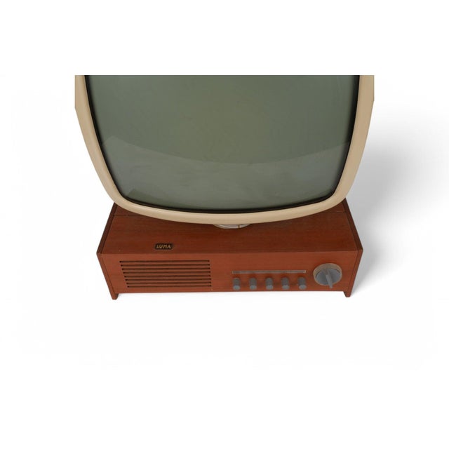 Stig Lindberg Mid 20th Century Stig Lindberg Lumavision Typ Lt 104 Tv Set in Teak For Sale - Image 4 of 5