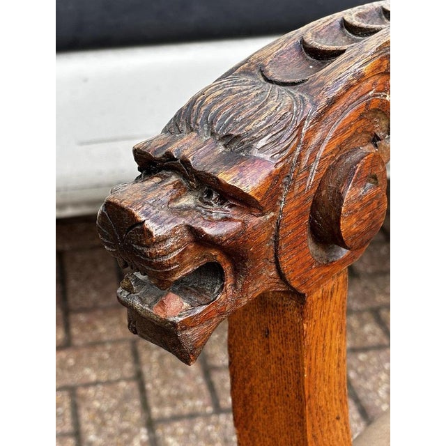 Edwardian Chair in Oak For Sale - Image 6 of 13