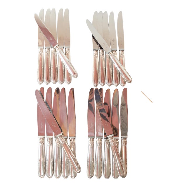 French Table and Starter Knife Set for 12 from Ravinet Denfert, 1950s, Set of 24 For Sale
