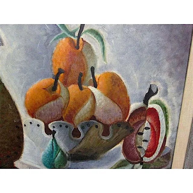 Mid-Century Modern Original Signed/Dated '52 Vintage Mid 20th C. Oil On Canvas By Listed Spanish Artist Riba-Rovira For Sale - Image 3 of 8