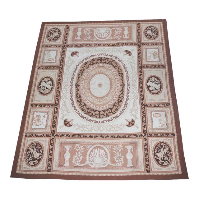 12’ by 18’ Palace Size Aubusson French Needlepoint Rug For Sale